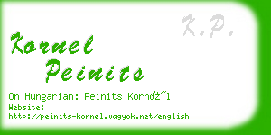 kornel peinits business card